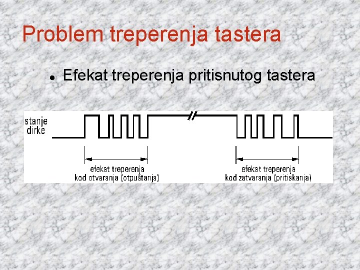 Problem treperenja tastera Efekat treperenja pritisnutog tastera 