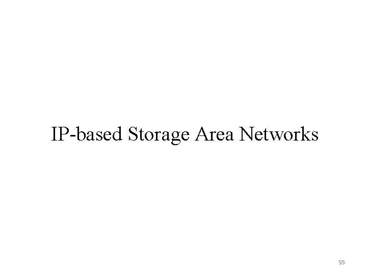 IP-based Storage Area Networks 55 