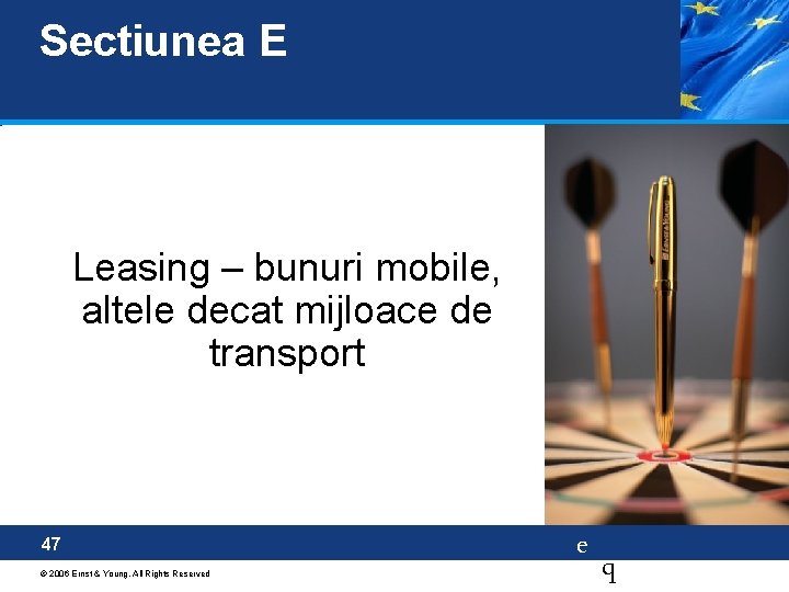 Sectiunea E Leasing – bunuri mobile, altele decat mijloace de transport 47 © 2006