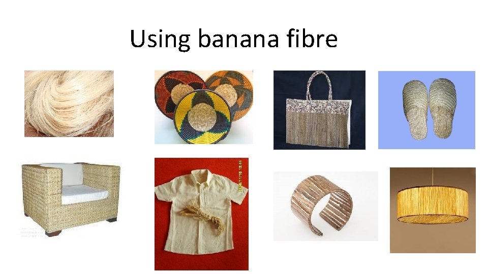  Using banana fibre 