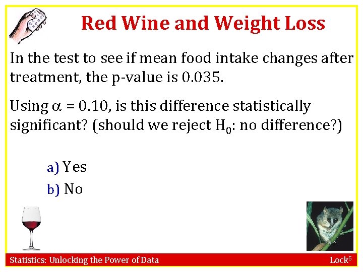 Red Wine and Weight Loss In the test to see if mean food intake