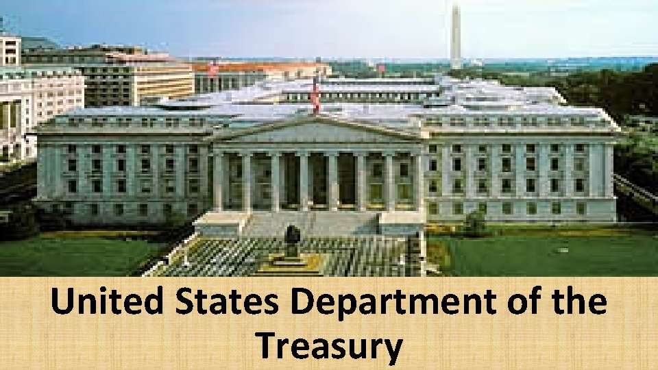 United States Department of the Treasury 