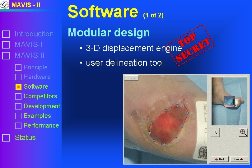 MAVIS - II c Introduction c MAVIS-II c Principle c Hardware Software c Competitors MAVIS - II c Introduction c MAVIS-II c Principle c Hardware Software c Competitors