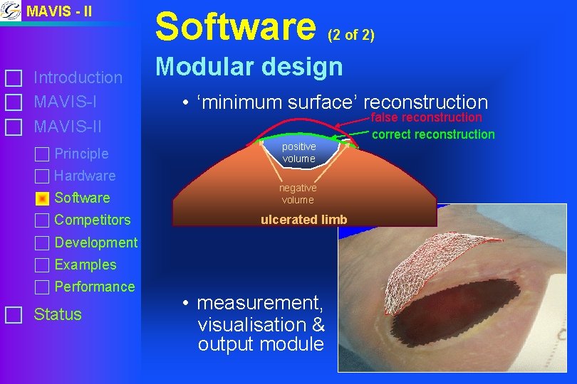 MAVIS - II c Introduction c MAVIS-II c Principle c Hardware Software c Competitors MAVIS - II c Introduction c MAVIS-II c Principle c Hardware Software c Competitors