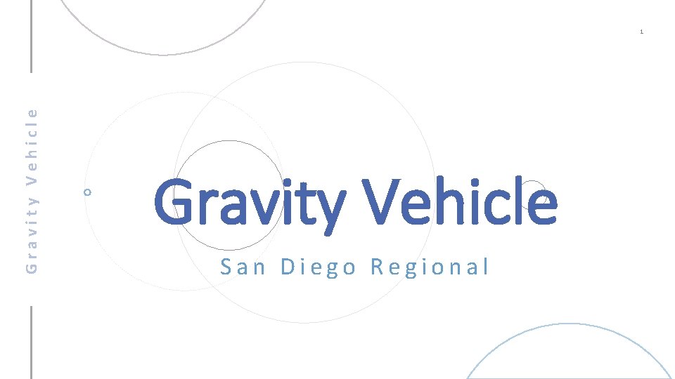 Gravity Vehicle 1 Gravity Vehicle San Diego Regional 