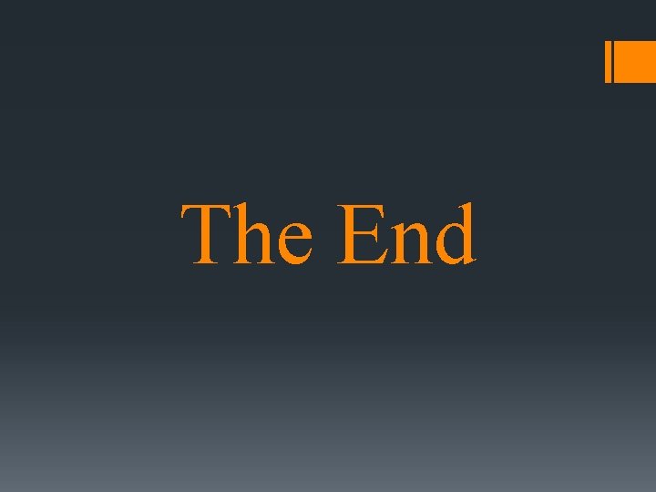 The End 