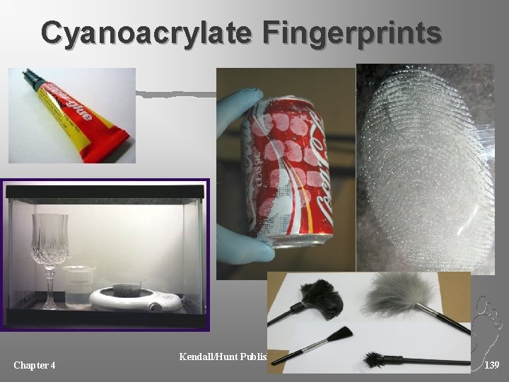 Cyanoacrylate Fingerprints Chapter 4 Kendall/Hunt Publishing Company 139 