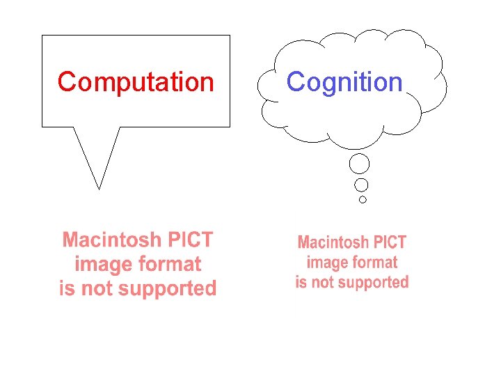 Computation Cognition 