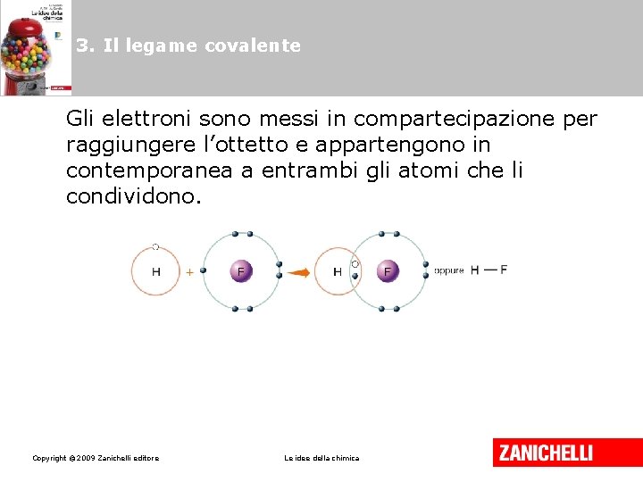 3. Il legame covalente Gli elettroni sono messi in compartecipazione per raggiungere l’ottetto e