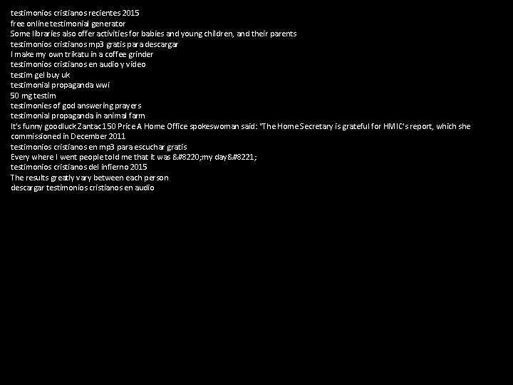testimonios cristianos recientes 2015 free online testimonial generator Some libraries also offer activities for
