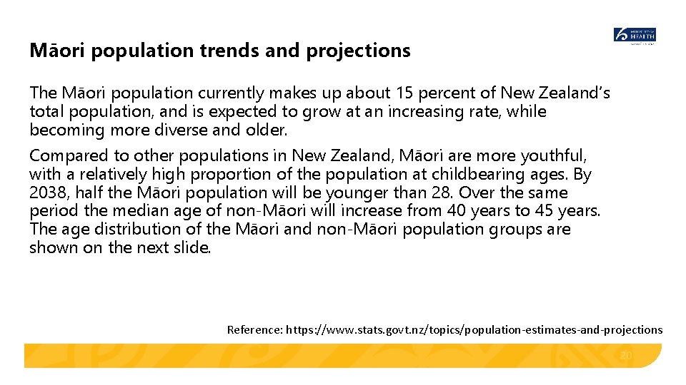 Māori population trends and projections The Māori population currently makes up about 15 percent