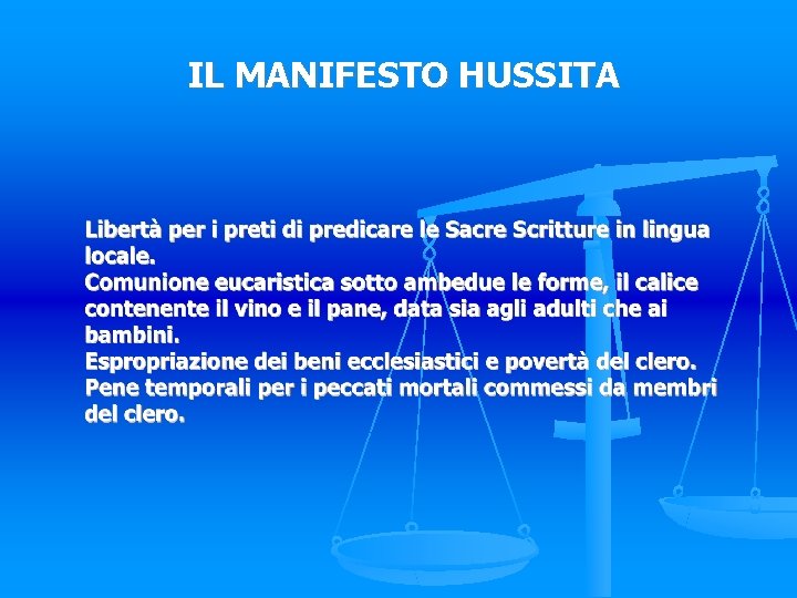 IL MANIFESTO HUSSITA 