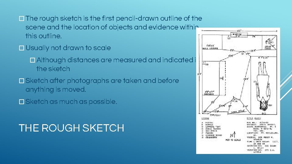 � The rough sketch is the first pencil-drawn outline of the scene and the