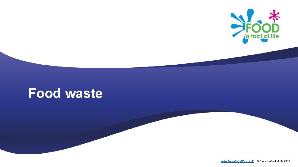 Food waste www. foodafactoflife. org. uk © Food – a fact of life 2019