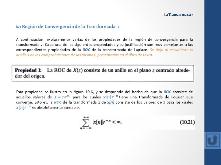 La Transformada z • 