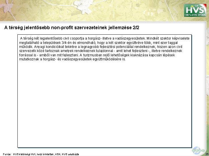 A térség jelentősebb non-profit szervezeteinek jellemzése 2/2 A térség két legjelentősebb civil csoportja a A térség jelentősebb non-profit szervezeteinek jellemzése 2/2 A térség két legjelentősebb civil csoportja a