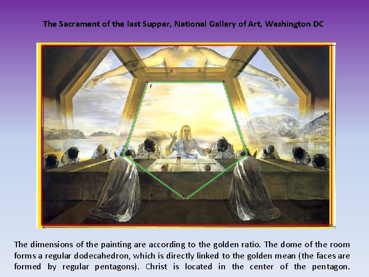 The Sacrament of the last Supper, National Gallery of Art, Washington DC The dimensions