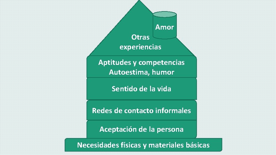 Amor Otras experiencias Aptitudes y competencias Autoestima, humor Sentido de la vida Redes de Amor Otras experiencias Aptitudes y competencias Autoestima, humor Sentido de la vida Redes de