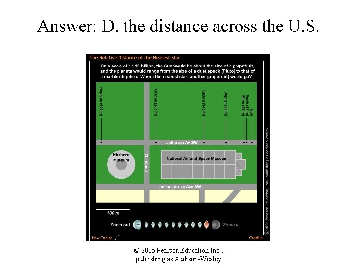 Answer: D, the distance across the U. S. © 2005 Pearson Education Inc. ,