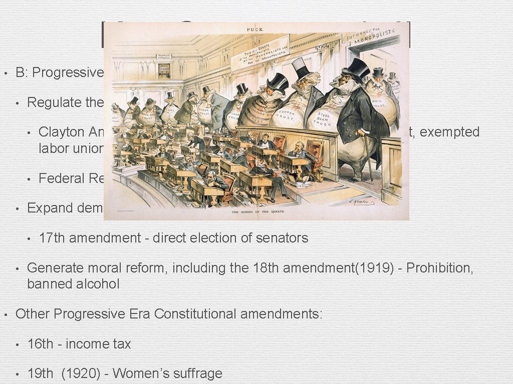 Key Concept 7. 1, II • B: Progressives on the national level sought to: Key Concept 7. 1, II • B: Progressives on the national level sought to: