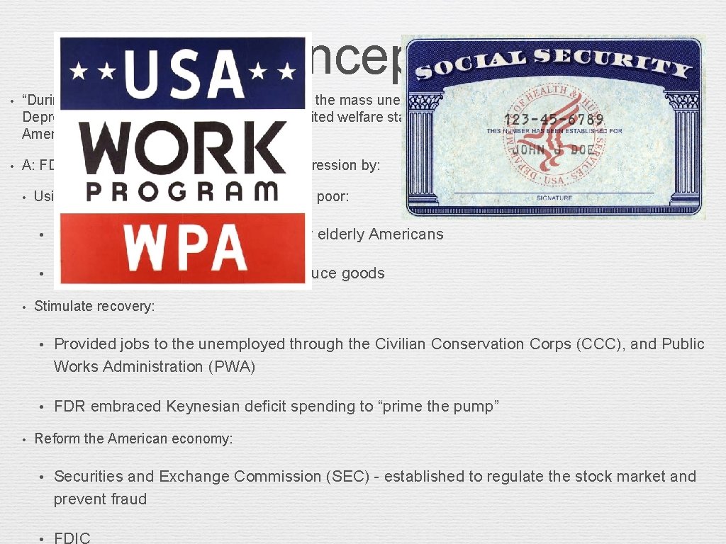Key Concept 7. 1, III • “During the 1930 s, policymakers responded to the Key Concept 7. 1, III • “During the 1930 s, policymakers responded to the