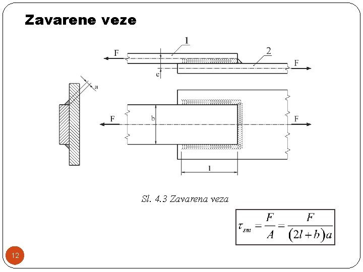 Zavarene veze Sl. 4. 3 Zavarena veza 12 