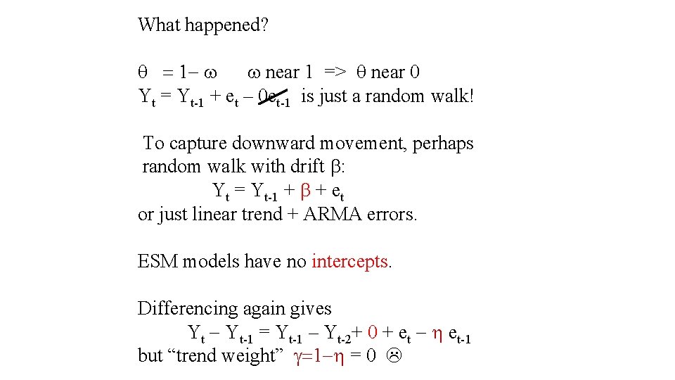 What happened? q = 1 - w w near 1 => q near 0