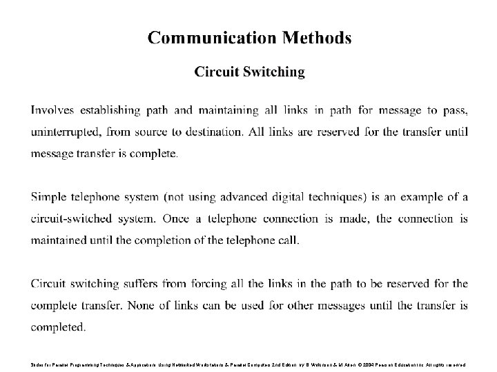 Slides for Parallel Programming Techniques & Applications Using Networked Workstations & Parallel Computers 2 Slides for Parallel Programming Techniques & Applications Using Networked Workstations & Parallel Computers 2