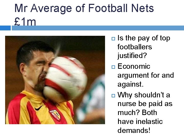 Mr Average of Football Nets £ 1 m Is the pay of top footballers