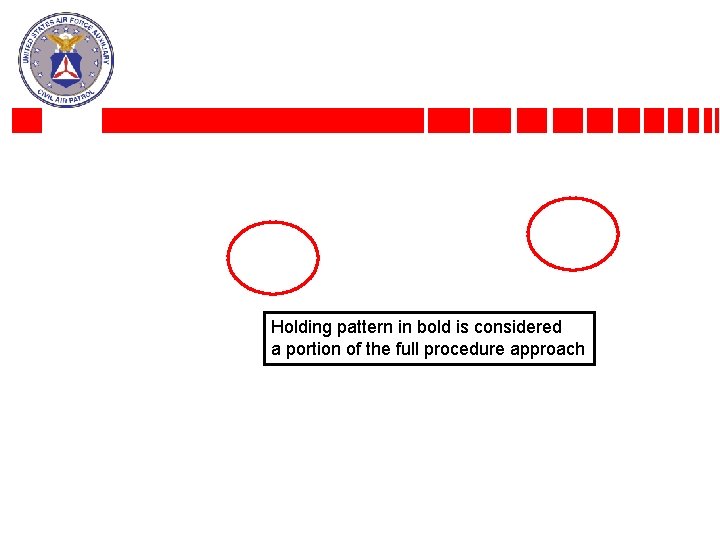 Holding pattern in bold is considered a portion of the full procedure approach 