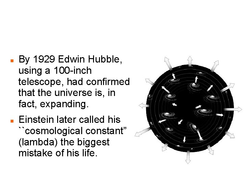 Alexander Friedmann 1888 -1925 By 1929 Edwin Hubble, using a 100 -inch telescope, had