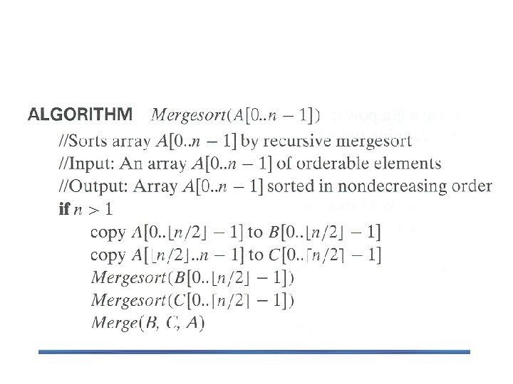 The Mergesort Algorithm 