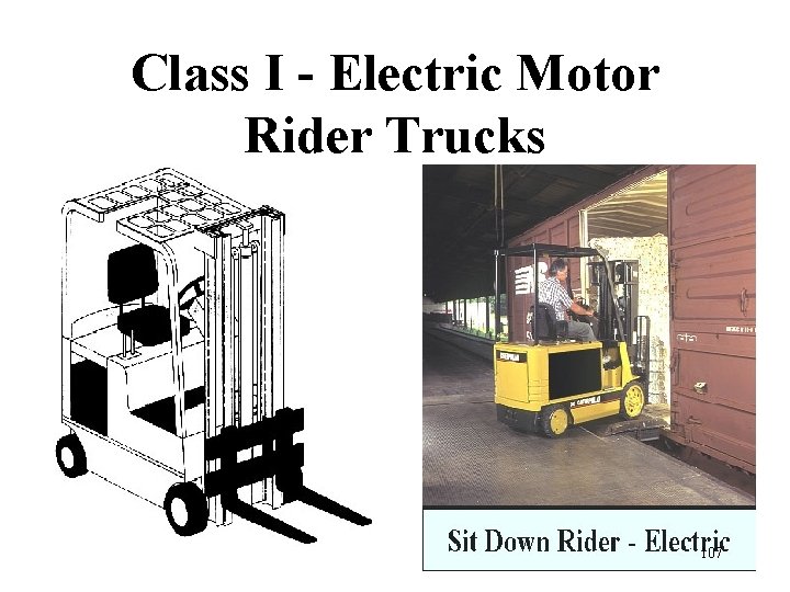 Class I - Electric Motor Rider Trucks 107 