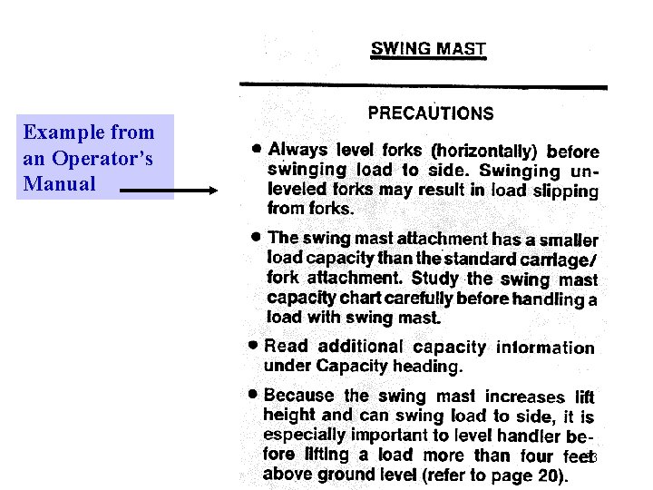 Example from an Operator’s Manual 33 