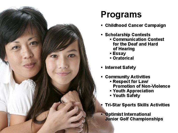 Programs § Childhood Cancer Campaign § Scholarship Contests § Communication Contest for the Deaf