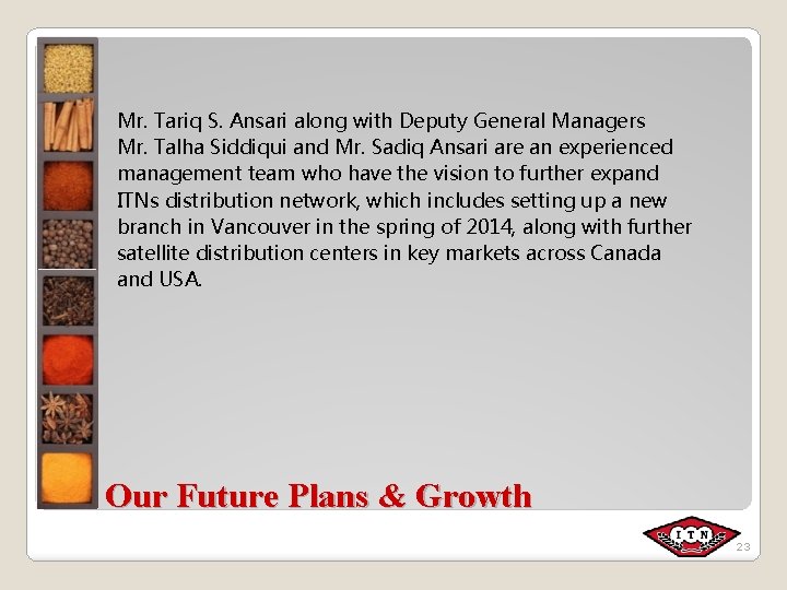 Mr. Tariq S. Ansari along with Deputy General Managers Mr. Talha Siddiqui and Mr.