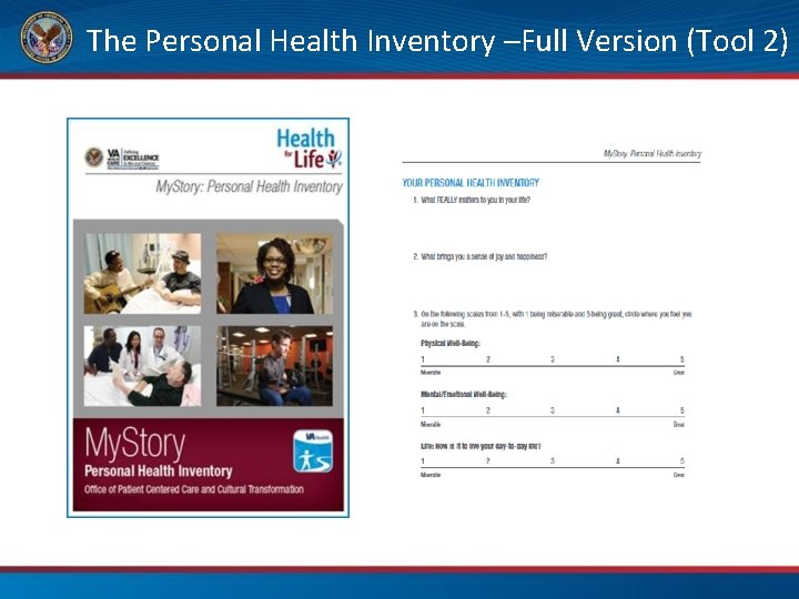 The Personal Health Inventory –Full Version (Tool 2) 