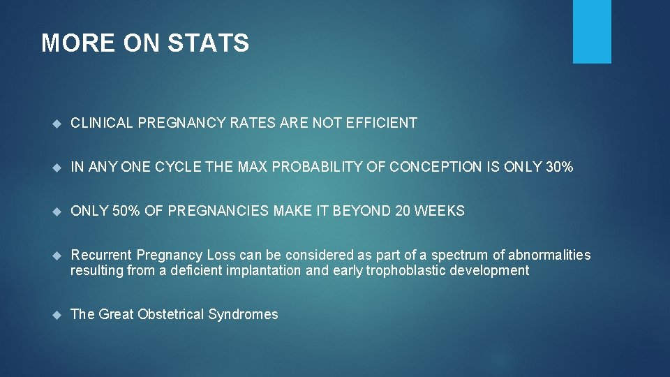 MORE ON STATS CLINICAL PREGNANCY RATES ARE NOT EFFICIENT IN ANY ONE CYCLE THE MORE ON STATS CLINICAL PREGNANCY RATES ARE NOT EFFICIENT IN ANY ONE CYCLE THE