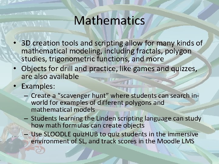 visual scripting module 6: elevating your effects with... Creating and Assessing Learning Within Virtual Worlds Anastasia