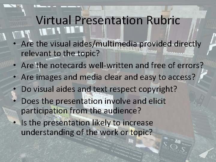 Virtual Topic Review Creating and Assessing Learning Within Virtual Worlds Anastasia