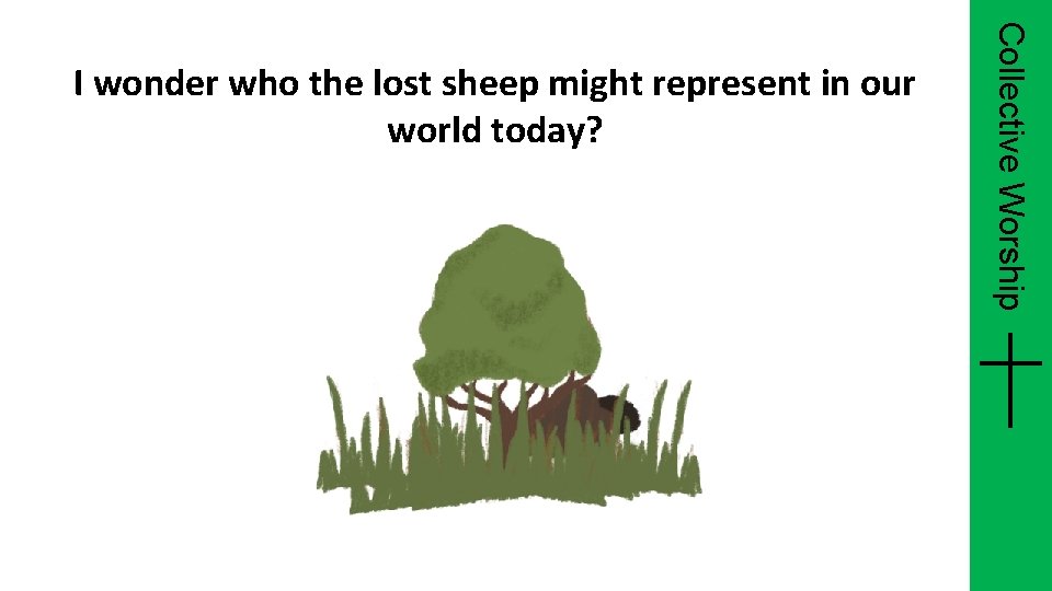 Collective Worship I wonder who the lost sheep might represent in our world today?