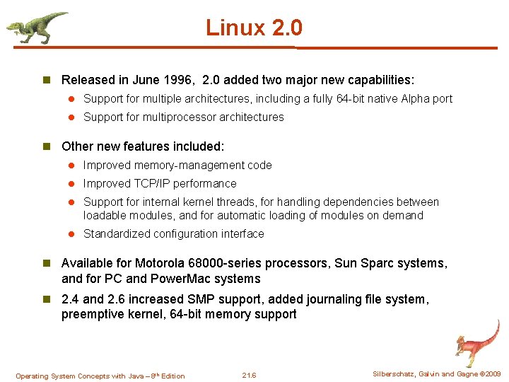 Chapter 21 The Linux System Operating System Concepts