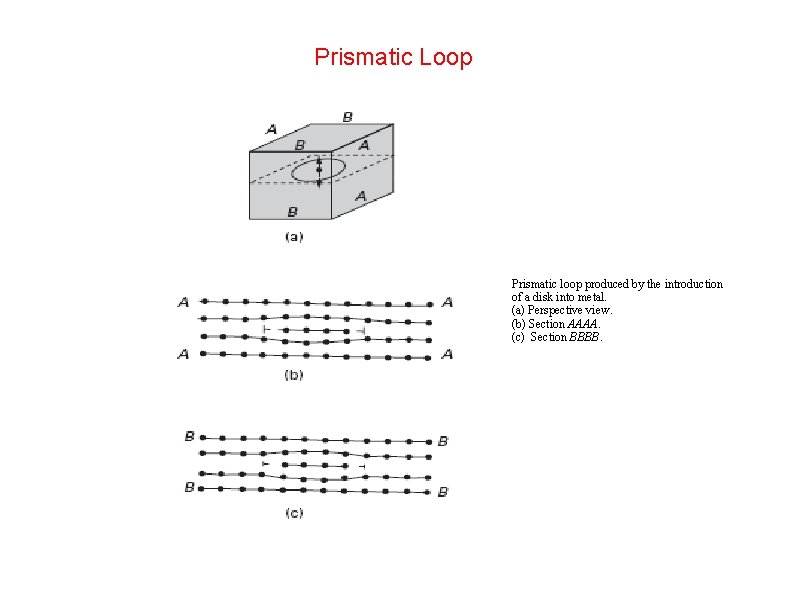 Prismatic Loop Prismatic loop produced by the introduction of a disk into metal. (a)