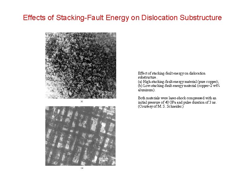 Effects of Stacking-Fault Energy on Dislocation Substructure Effect of stacking-fault energy on dislocation substructure.
