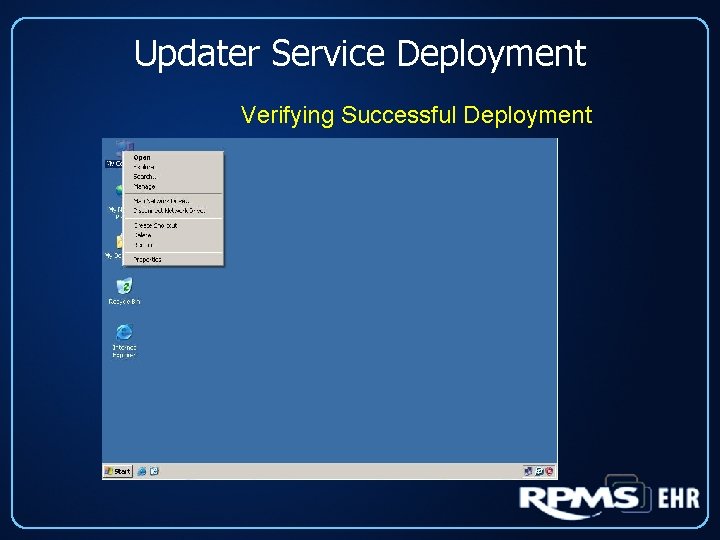 Updater Service Deployment Verifying Successful Deployment 