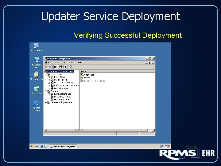 Updater Service Deployment Verifying Successful Deployment 