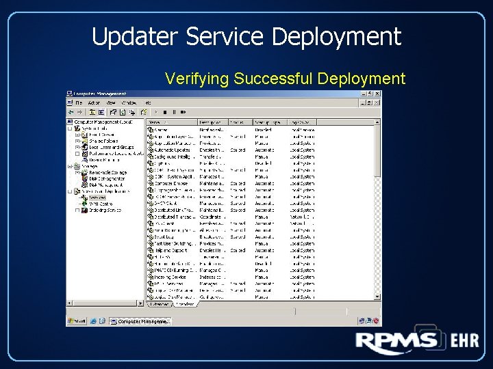 Updater Service Deployment Verifying Successful Deployment 