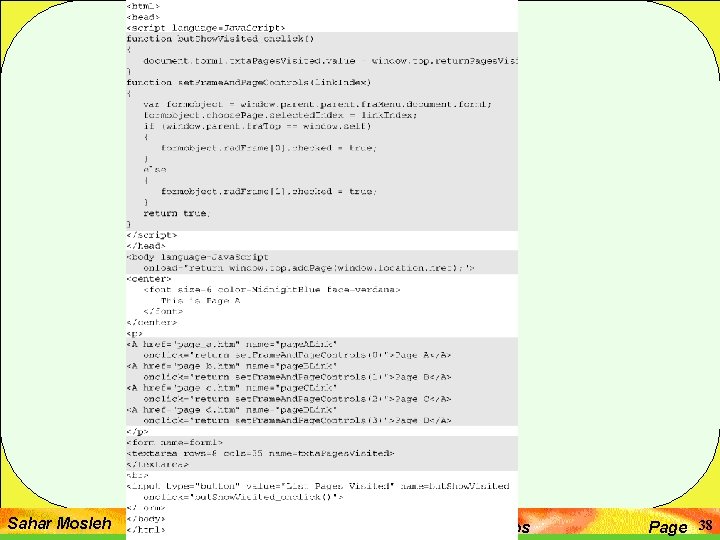 Sahar Mosleh California State University San Marcos Page 38 