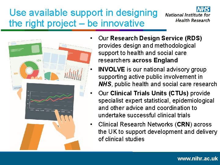Use available support in designing the right project – be innovative • Our Research
