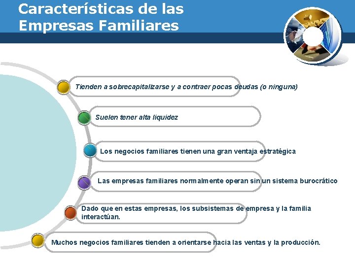 Características de las Empresas Familiares Tienden a sobrecapitalizarse y a contraer pocas deudas (o